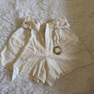 Sofia by Sofia Vergara Cream High Waist Shorts
